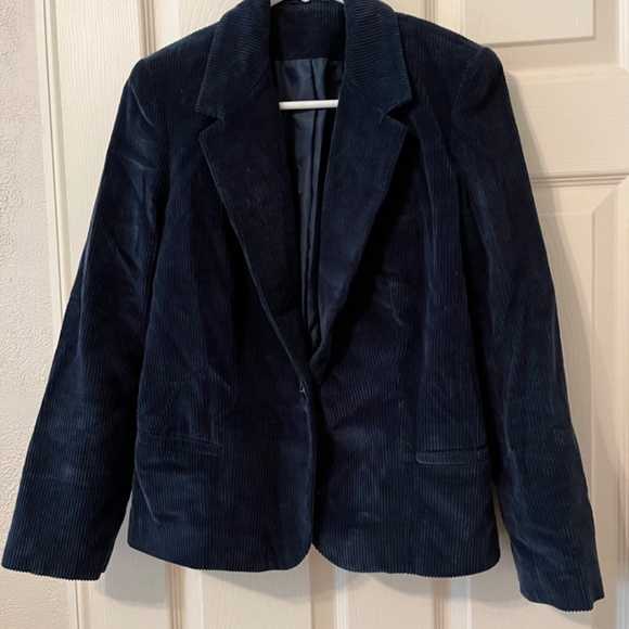 Vintage Navy corduroy blazer jacket - Picture 1 of 9